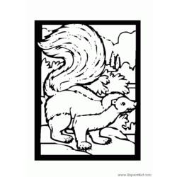 Dibujo para colorear: Mofeta (Animales) #11290 - Dibujos para Colorear e Imprimir Gratis