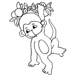 Dibujo para colorear: Mono (Animales) #14143 - Dibujos para Colorear e Imprimir Gratis