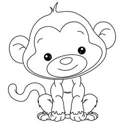 Dibujo para colorear: Mono (Animales) #14267 - Dibujos para Colorear e Imprimir Gratis