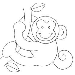 Dibujo para colorear: Mono (Animales) #14276 - Dibujos para Colorear e Imprimir Gratis