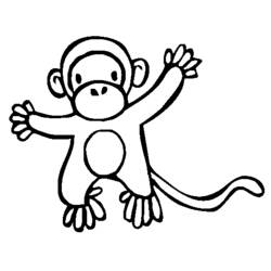 Dibujo para colorear: Mono (Animales) #14335 - Dibujos para Colorear e Imprimir Gratis
