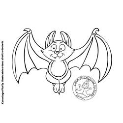 Dibujo para colorear: Muerciélago (Animales) #1996 - Dibujos para Colorear e Imprimir Gratis