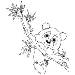 Dibujo para colorear: Panda (Animales) #12453 - Dibujos para Colorear e Imprimir Gratis