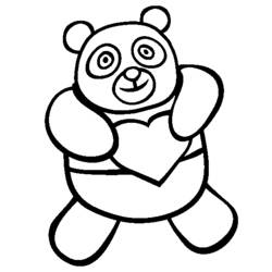 Dibujo para colorear: Panda (Animales) #12471 - Dibujos para Colorear e Imprimir Gratis