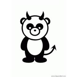 Dibujo para colorear: Panda (Animales) #12491 - Dibujos para Colorear e Imprimir Gratis