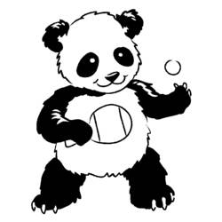 Dibujo para colorear: Panda (Animales) #12528 - Dibujos para Colorear e Imprimir Gratis
