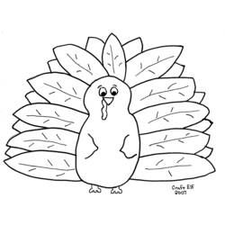 Dibujo para colorear: Pavo (Animales) #5318 - Dibujos para Colorear e Imprimir Gratis