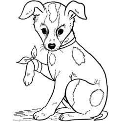Dibujo para colorear: Perro (Animales) #27 - Dibujos para Colorear e Imprimir Gratis