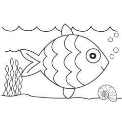Dibujo para colorear: Pescado (Animales) #17032 - Dibujos para Colorear e Imprimir Gratis