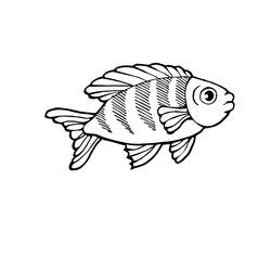 Dibujo para colorear: Pescado (Animales) #17064 - Dibujos para Colorear e Imprimir Gratis