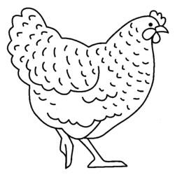 Dibujo para colorear: Pollo (Animales) #17224 - Dibujos para Colorear e Imprimir Gratis