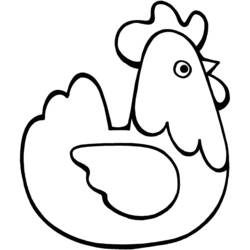 Dibujo para colorear: Pollo (Animales) #17239 - Dibujos para Colorear e Imprimir Gratis