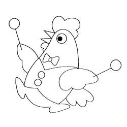 Dibujo para colorear: Pollo (Animales) #17245 - Dibujos para Colorear e Imprimir Gratis