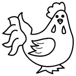 Dibujo para colorear: Pollo (Animales) #17247 - Dibujos para Colorear e Imprimir Gratis