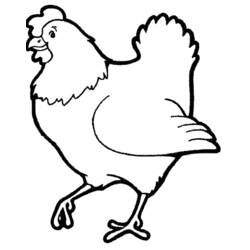 Dibujo para colorear: Pollo (Animales) #17250 - Dibujos para Colorear e Imprimir Gratis