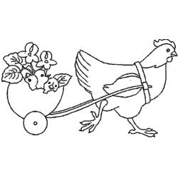 Dibujo para colorear: Pollo (Animales) #17251 - Dibujos para Colorear e Imprimir Gratis