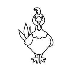 Dibujo para colorear: Pollo (Animales) #17252 - Dibujos para Colorear e Imprimir Gratis