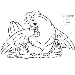 Dibujo para colorear: Pollo (Animales) #17285 - Dibujos para Colorear e Imprimir Gratis