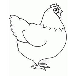 Dibujo para colorear: Pollo (Animales) #17288 - Dibujos para Colorear e Imprimir Gratis