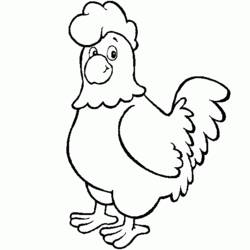 Dibujo para colorear: Pollo (Animales) #17289 - Dibujos para Colorear e Imprimir Gratis