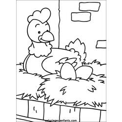 Dibujo para colorear: Pollo (Animales) #17290 - Dibujos para Colorear e Imprimir Gratis
