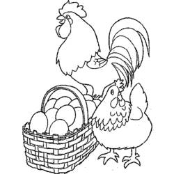 Dibujo para colorear: Pollo (Animales) #17300 - Dibujos para Colorear e Imprimir Gratis