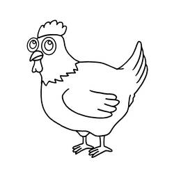 Dibujo para colorear: Pollo (Animales) #17305 - Dibujos para Colorear e Imprimir Gratis