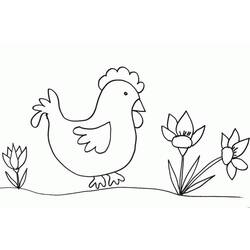 Dibujo para colorear: Pollo (Animales) #17306 - Dibujos para Colorear e Imprimir Gratis