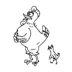 Dibujo para colorear: Pollo (Animales) #17307 - Dibujos para Colorear e Imprimir Gratis