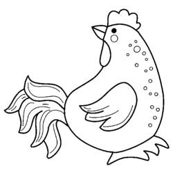 Dibujo para colorear: Pollo (Animales) #17317 - Dibujos para Colorear e Imprimir Gratis