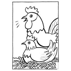 Dibujo para colorear: Pollo (Animales) #17339 - Dibujos para Colorear e Imprimir Gratis