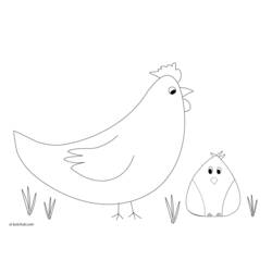 Dibujo para colorear: Pollo (Animales) #17389 - Dibujos para Colorear e Imprimir Gratis