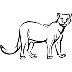 Dibujo para colorear: Puma (Animales) #4441 - Dibujos para Colorear e Imprimir Gratis