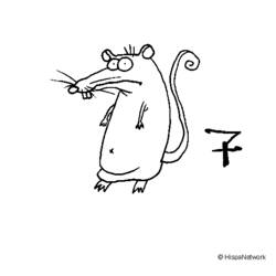 Dibujo para colorear: Rata (Animales) #15186 - Dibujos para Colorear e Imprimir Gratis