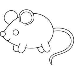 Dibujo para colorear: Ratón (Animales) #14002 - Dibujos para Colorear e Imprimir Gratis