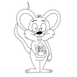 Dibujo para colorear: Ratón (Animales) #14014 - Dibujos para Colorear e Imprimir Gratis