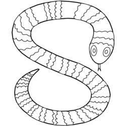 Dibujo para colorear: Serpiente (Animales) #14368 - Dibujos para Colorear e Imprimir Gratis