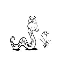 Dibujo para colorear: Serpiente (Animales) #14386 - Dibujos para Colorear e Imprimir Gratis
