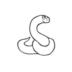 Dibujo para colorear: Serpiente (Animales) #14409 - Dibujos para Colorear e Imprimir Gratis