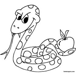 Dibujo para colorear: Serpiente (Animales) #14436 - Dibujos para Colorear e Imprimir Gratis