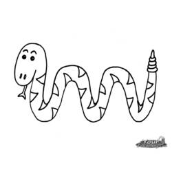Dibujo para colorear: Serpiente (Animales) #14437 - Dibujos para Colorear e Imprimir Gratis