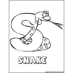 Dibujo para colorear: Serpiente (Animales) #14441 - Dibujos para Colorear e Imprimir Gratis
