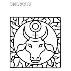 Dibujo para colorear: Tauro (Animales) #13859 - Dibujos para Colorear e Imprimir Gratis