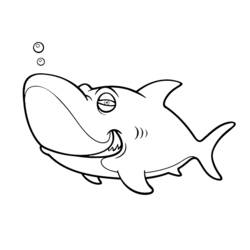 Dibujo para colorear: Tiburón (Animales) #14794 - Dibujos para Colorear e Imprimir Gratis