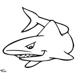 Dibujo para colorear: Tiburón (Animales) #14864 - Dibujos para Colorear e Imprimir Gratis