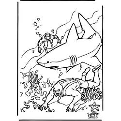 Dibujo para colorear: Tiburón (Animales) #14878 - Dibujos para Colorear e Imprimir Gratis