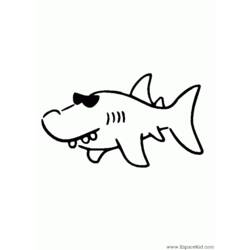 Dibujo para colorear: Tiburón (Animales) #14889 - Dibujos para Colorear e Imprimir Gratis