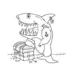 Dibujo para colorear: Tiburón (Animales) #14901 - Dibujos para Colorear e Imprimir Gratis