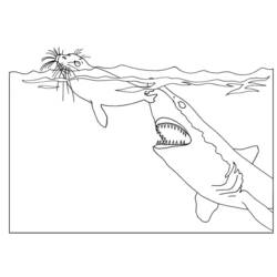 Dibujo para colorear: Tiburón (Animales) #14951 - Dibujos para Colorear e Imprimir Gratis