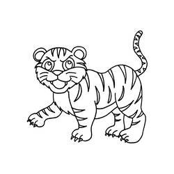 Dibujo para colorear: Tigre (Animales) #13625 - Dibujos para Colorear e Imprimir Gratis